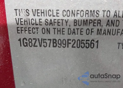 2009 Saturn Aura Xr from USA, damaged, VIN 1G8ZV57B99F205561